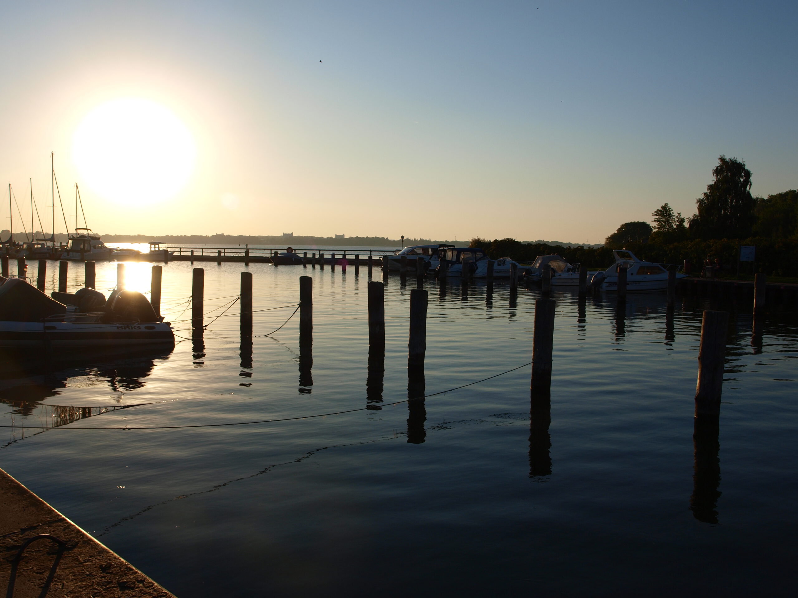 Hafen Altefähr bei Sonnenuntergang
